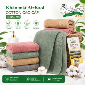Khăn mặt AirKaol Cotton cao cấp 30-50cm