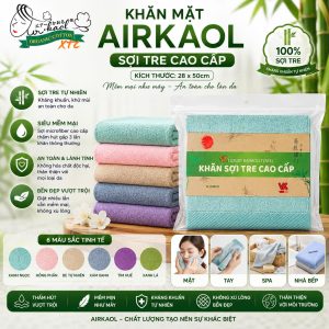 Khăn mặt sợi tre  VK Luxury cao cấp 28-50 (Túi đơn)