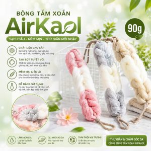 Bông tắm cao cấp dải xoắn AirKaol 90 gram