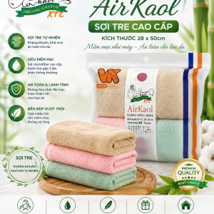 Khăn mặt AirKaol sợi tre cao cấp 28-50cm