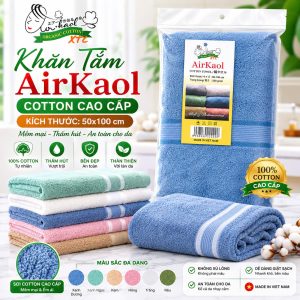 Khăn tắm AirKaol Cotton cao cấp 50-100cm