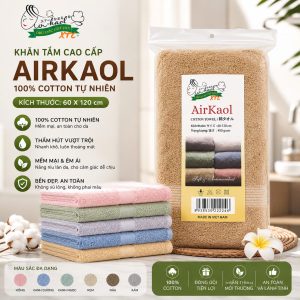 Khăn tắm AirKaol Cotton cao cấp 60-120cm