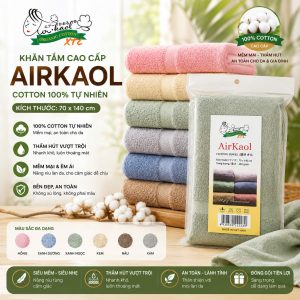 Khăn tắm AirKaol Cotton cao cấp 70-140cm