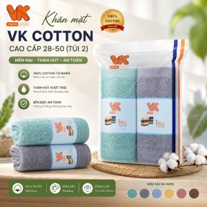 Khăn mặt VK Cotton cao cấp 28-50 (Túi 2)